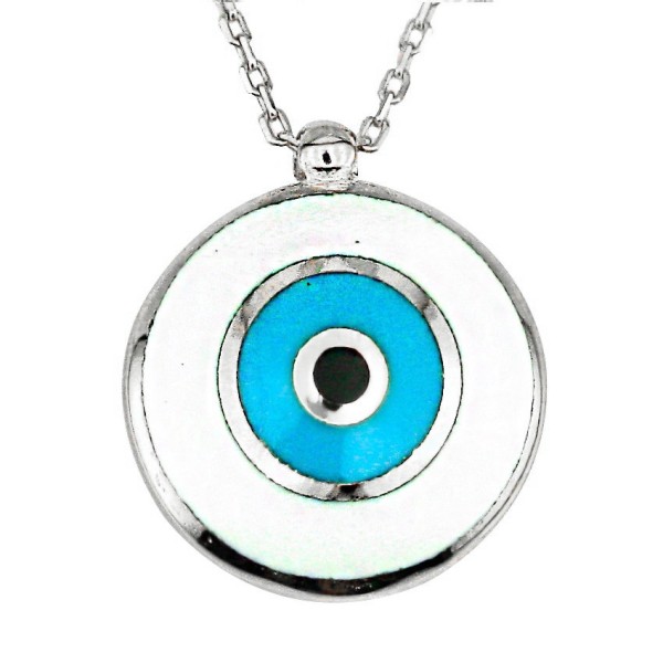 Gümüş Mineli Göz Özel Üretim Kolye